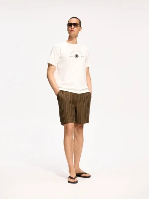 Foto del prodotto Reserved - T-shirt regular fit con stampa - panna
