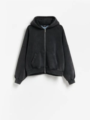 Foto del prodotto Reserved - Top da jogging con zip e cappuccio - grigio scuro