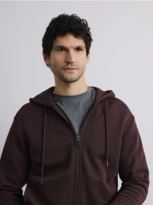 Foto del prodotto Reserved - Top da jogging con zip e cappuccio - marrone scuro