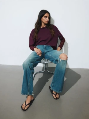 Foto del prodotto Reserved - Top oversize a maniche lunghe con pizzo - bordeaux