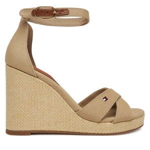 Foto del prodotto Sandali Tommy Hilfiger Flag High Wedge Espad Crisscross FW0FW08661 Beige