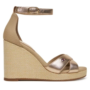 Foto del prodotto Sandali Tommy Hilfiger Flag Metallic High Wedge Espad FW0FW08811 Oro