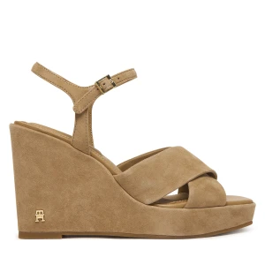 Foto del prodotto Sandali Tommy Hilfiger Suede Wrapped High Wedge FW0FW09218 Marrone