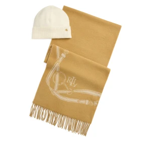 Foto del prodotto Set berretto e sciarpa LAUREN RALPH LAUREN 454P23530002 Marrone chiaro