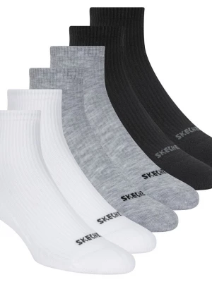 Foto del prodotto Skechers Bambino 6 Pack Quarter Crew Calze in Bianco / Nero, Taglia Medio