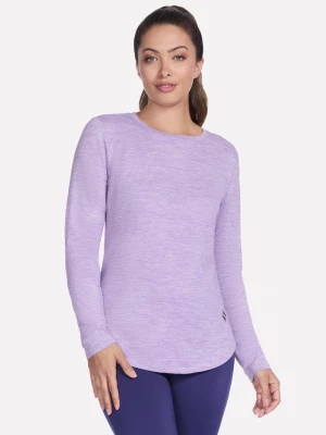 Foto del prodotto Skechers Donna GO DRI Swift Long Sleeve Tunic Crew in Bianco / Porpora Chiaro