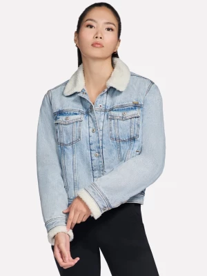 Foto del prodotto Skechers Donna Sherpa Denim Giacca in Denim / Talpa, Taglia Medio niebieski