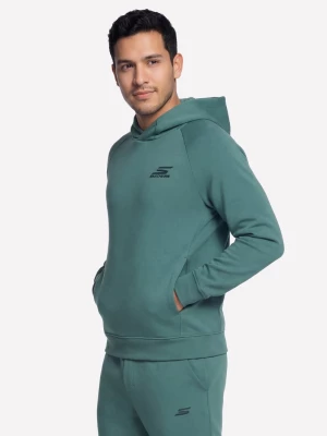 Foto del prodotto Skechers Uomo Cozy Luxe Elevate felpa con cappuccio in Grigio / Oliva, Taglia Piccolo