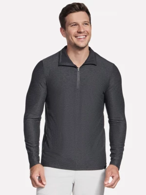 Foto del prodotto Skechers Uomo GO DRI All Day 1 / 4 Zip in Nero / Carbone, Taglia Piccolo