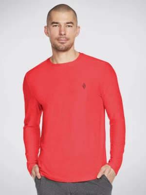Foto del prodotto Skechers Uomo GO DRI All Day L / S Diamond maglietta Solid in Canna Di Fucile / Rosso