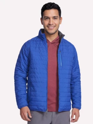 Foto del prodotto Skechers Uomo GO SHIELD Cozy Fit Altitude Reversible Giacca in Blu, Taglia Piccolo