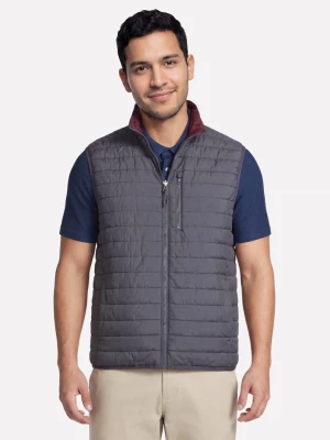 Foto del prodotto Skechers Uomo GO SHIELD Cozy Fit Altitude Reversible Vest in Nero / Carbone, Taglia Piccolo