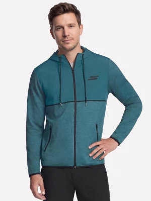 Foto del prodotto Skechers Uomo Harry Kane Weekend Full Zip felpa con cappuccio in Carbone / Petrolio, Taglia Piccolo