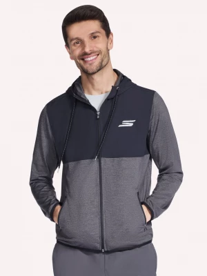 Foto del prodotto Skechers Uomo Harry Kane Weekend Full Zip felpa con cappuccio in Nero / Carbone, Taglia Piccolo