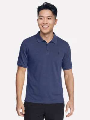 Foto del prodotto Skechers Uomo Off Duty Polo Maglietta in Blu Navy Blue, Taglia Piccolo