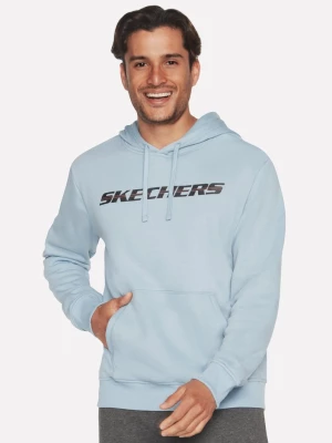 Foto del prodotto Skechers Uomo SKECH-SWEATS Motion Pullover felpa con cappuccio in Blu Chiaro / Bianco, Taglia Piccolo