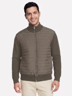 Foto del prodotto Skechers Uomo The Hoodless felpa con cappuccio Cozy Fit Knit Hybrid Giacca in Marrone / Oliva, Taglia Piccolo