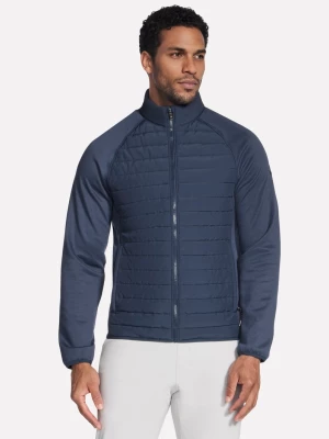 Foto del prodotto Skechers Uomo The Hoodless felpa con cappuccio Hybrid Giacca in Carbone / Blu Navy Blue, Taglia Piccolo granatowy