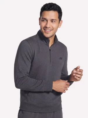 Foto del prodotto Skechers Uomo Weekend Easy 1 / 4 Zip in Nero / Carbone, Taglia Piccolo