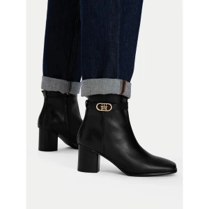 Foto del prodotto Stivaletti Tommy Hilfiger Th Strap Leather Block Heel Boot FW0FW09488 Nero