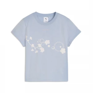 Foto del prodotto T-shirt aderente PUMA x MADHAPPY da donna, Abbigliamento, Blu niebieski