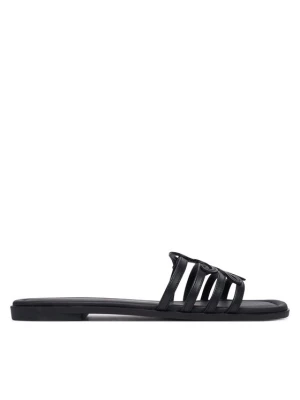 Foto del prodotto Tommy Hilfiger Ciabatte Th Script Flat Mule Lth FW0FW09368 Nero