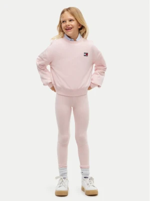 Foto del prodotto Tommy Hilfiger Completo felpa e leggings Heritage KG0KG09604 Rosa chiaro Regular Fit