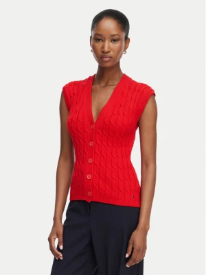 Foto del prodotto Tommy Hilfiger Gilet Mid Gg Cable WW0WW50075 Rosso Regular Fit