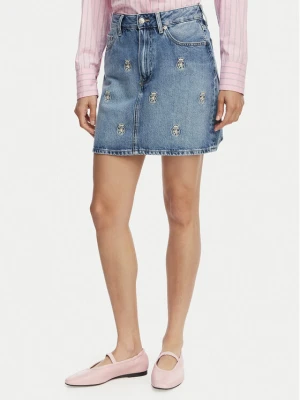 Foto del prodotto Tommy Hilfiger Gonna di jeans TH Crest Embroidery WW0WW50623 Blu Regular Fit