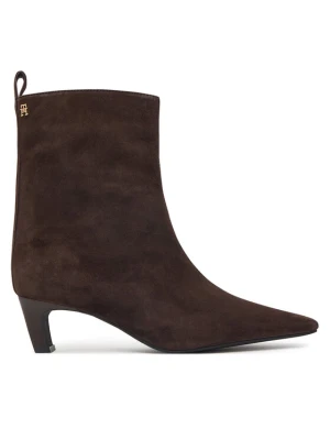 Foto del prodotto Tommy Hilfiger Stivaletti Kitten Heel Suede Ankle Boot FW0FW09670 Marrone scuro