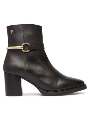 Foto del prodotto Tommy Hilfiger Stivaletti TH Stud Heel Riding Ankle Boot FW0FW09552 Marrone scuro