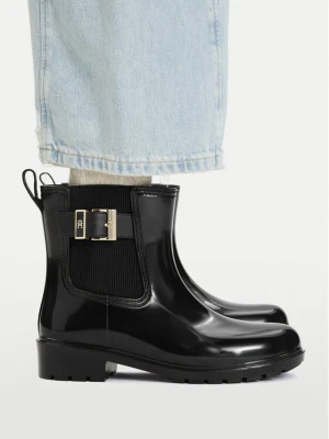 Foto del prodotto Tommy Hilfiger Wellington Th Buckle Glossy Ankle Rain Boot FW0FW09543 Nero