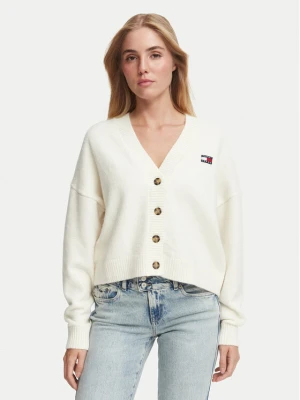 Foto del prodotto Tommy Jeans Cardigan Fluffy Badge DW0DW23830 Bianco Regular Fit