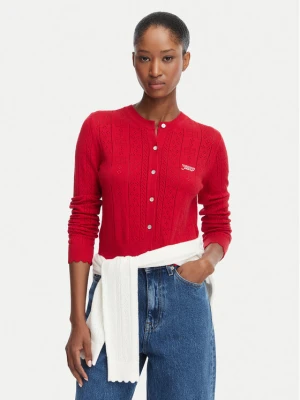 Foto del prodotto Tommy Jeans Cardigan Pointelle DW0DW22931 Rosso Regular Fit