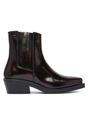 Foto del prodotto Tommy Jeans Chelsea Tjw Brushed Leather Cowboy Boots EN0EN03077 Marrone scuro