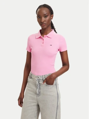 Foto del prodotto Tommy Jeans Polo DW0DW22327 Rosa chiaro Slim Fit