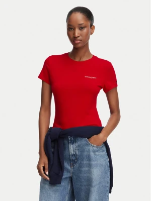 Foto del prodotto Tommy Jeans T-shirt Ess Logo DW0DW23479 Rosso scuro Slim Fit