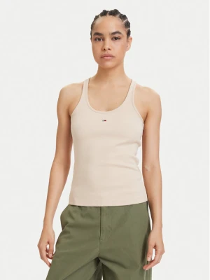 Foto del prodotto Tommy Jeans Top Racerback DW0DW22264 Beige chiaro Slim Fit