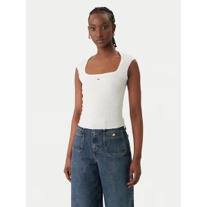 Foto del prodotto Tommy Jeans Top Smock Seersucker DW0DW22220 Bianco Slim Fit