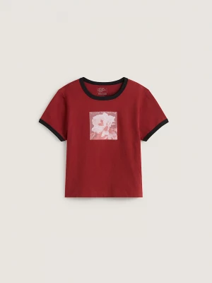 Foto del prodotto Vans - Places I Wish To Go Ringer SS Tee Poppy Ember, Donna, Rosso